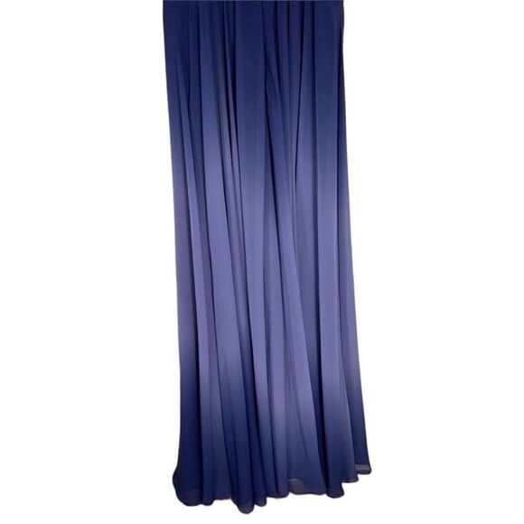 NWT Aqua Blue Ombre Evening Gown Long Dress - Picture 5 of 14